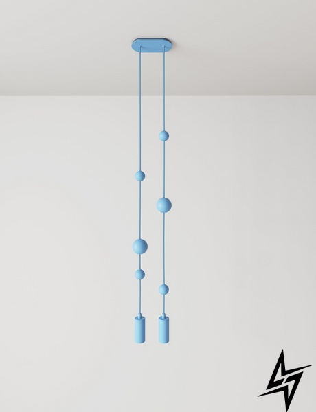 Підвісний світильник Sunderline 2S Denim (RAL 5011) Синій  фото наживо, фото в дизайні інтер'єру