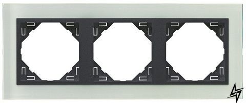 3-местная рамка Efapel 90930 TCS Logus 90 Crystal, прозрачный глянец, стекло фото