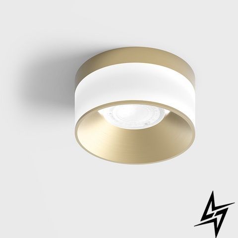 LTX 02.1910.18.940.BR Накладной потолочный светильник GLOW L, D200мм, H105мм, LED 18W, 4000K, 700Lm, 60&deg;, CRI>90, UGR>19, 220V-240V, IP20, опаловый, латунь фото