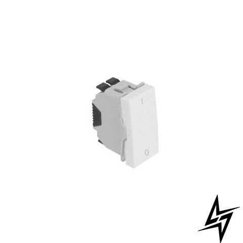 1-клавішний вимикач Efapel 45020 SBM Quadro 45, білий матовий 45020 SBM фото