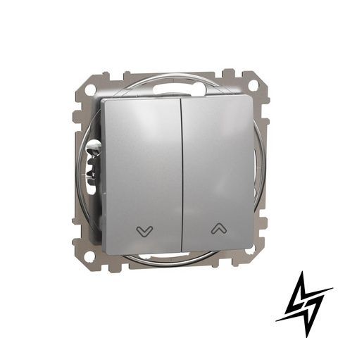 Вимикач для жалюзі Schneider Electric SDD113114 Sedna Design, 10 А, алюміній, глянцевий, IP20 SDD113114 фото