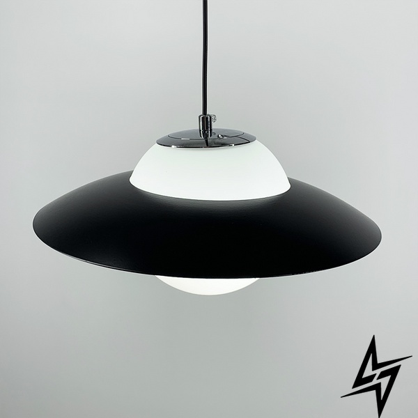 Регулирующий подвесной светильник в хромовом корпусе на 2 лампочки с черным обводком LE39562 Хром/Белый 2xE27 YG 88/2 CH+BK фото в живую, фото в дизайне интерьера