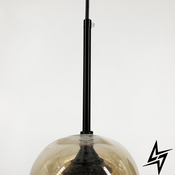Черный светильник с двойным янтарным плафоном LE39462 Черный/Оранжевый 15см 1xE27 AA 330/1 BK+AM фото в живую, фото в дизайне интерьера