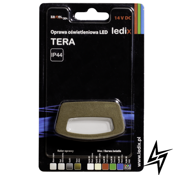 Настенный светильник Ledix Tera 03-111-46 накладной Старое золото RGB 14V ЛЕД LED10311146 фото в живую, фото в дизайне интерьера