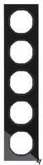 Пятиместная рамка R.3 10152216 (стекло/черная) Berker фото