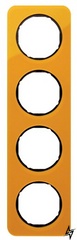 Чотиримісний рамка R.1 10142334 (помаранчевий / чорна) Berker фото