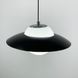 Регулирующий подвесной светильник в хромовом корпусе на 2 лампочки с черным обводком LE39562 Хром/Белый 2xE27 YG 88/2 CH+BK фото в дизайне интерьера, фото в живую 3/5