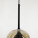 Черный светильник с двойным янтарным плафоном LE39462 Черный/Оранжевый 15см 1xE27 AA 330/1 BK+AM фото в дизайне интерьера, фото в живую 5/9