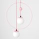 Підвісний світильник на 2 скляні плафони Sunderline 2B Pink (RAL 3015) Рожевий  фото в дизайні інтер'єру, фото наживо 1/13
