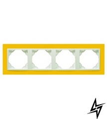 Рамка чотиримісна Logus 90 Animato жовтий/лід Efapel фото