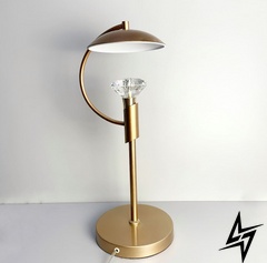 Настольная декоративная лампа с хрустальной лампочкой LE26173 18x47см Золото 5005 фото в живую, фото в дизайне интерьера