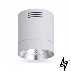 Накладний світильник з вбудованими світлодіодами в білому кольорі LE25850 AL 542 білий+хром фото наживо, фото в дизайні інтер'єру