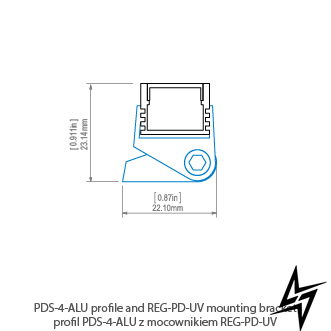 LED-профіль KLUS PDS-4-ALU, 2 метри KLUS_B1718ANODA_1 фото