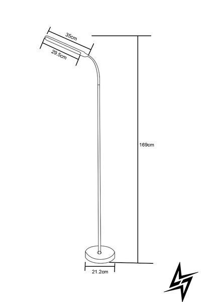 Торшер Zumaline Sm-605 SM-605-BL чорний 10 Вт 3000&ndash;6000 K SM-605-BL фото