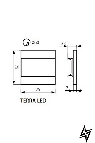 Точковий врізний світильник Kanlux Terra 23102 LED 84690 фото наживо, фото в дизайні інтер'єру