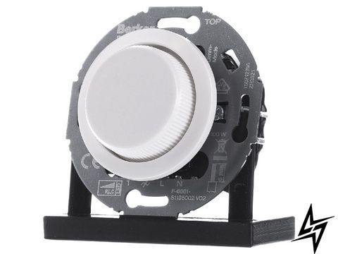 Димер універс. Комфорт 20-420Вт LED 3-100Вт 230V 1930+Glas пол.білизна Berker 294410 WTN4011WG фото