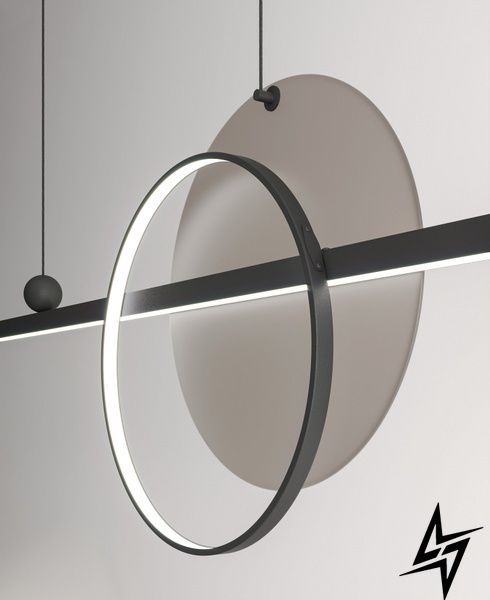 Підвісний світильник Mid glass 1200 Black (RAL 9005) чорний 3000 K Mid glass 1200 Black (RAL 9005) фото