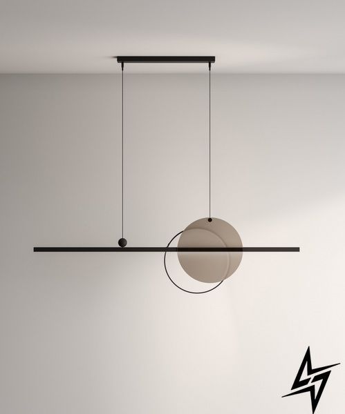 Підвісний світильник Mid glass 1200 Black (RAL 9005) чорний 3000 K Mid glass 1200 Black (RAL 9005) фото