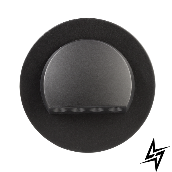 Настенный светильник Ledix Rubi с рамкой 09-221-61 врезной Черный 5900K ЛЕД LED10922161 фото в живую, фото в дизайне интерьера