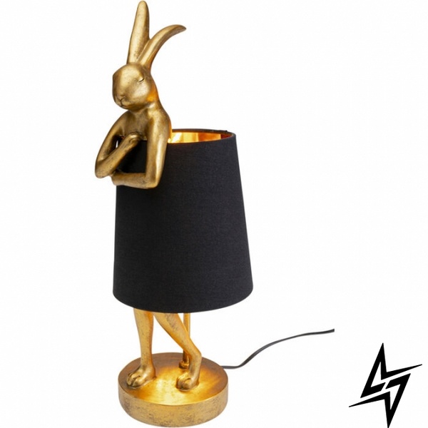 Настольный светильник Animal Rabbit Gold/Black 50cm S23-38569 17x50x20 см 55796 фото в живую, фото в дизайне интерьера