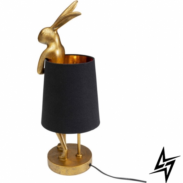 Настільний світильник Animal Rabbit Gold/Black 50cm S23-38569 17x50x20 см 55796 фото наживо, фото в дизайні інтер'єру