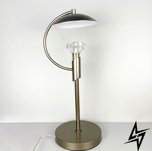 Настольная декоративная лампа с хрустальной лампочкой LE26173 18x47см Золото 5005 фото в живую, фото в дизайне интерьера