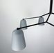 Минималистичный светильник в скандинавском стиле LE25523 3xE14 55x55см Черный/Серый C 168 фото в дизайне интерьера, фото в живую 6/13