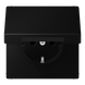 Розетка SCHUKO 16А чорна матова з кришкою LS 990 Jung LS1520BFKLSWM - зображення 2
