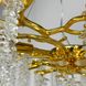 Изысканная подвесная золотая люстра с хрустальными камнями LE41141 6xG9 50см Золото/Прозрачный 33001 GD фото в дизайне интерьера, фото в живую 4/10