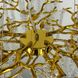 Вишукана підвісна золота люстра з кришталевим камінням LE41141 6xG9 50см Золото/Прозорий 33001 GD фото в дизайні інтер'єру, фото наживо 6/10