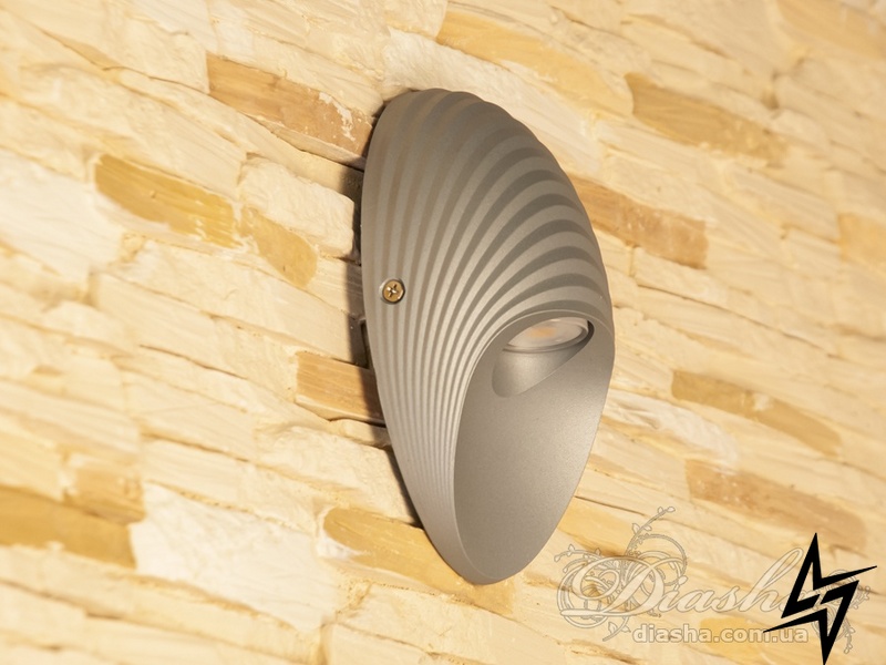 Однопроменева архітектурна LED підсвітка світильник-черепашка D23-31054 Сірий HS9010SL фото наживо, фото в дизайні екстер'єру