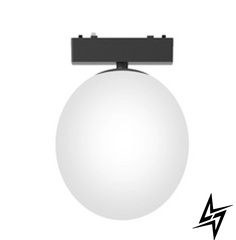 Трековый светильник с круглым плафоном LUM 82673 D45 6W 3000K 480Lm 48V черный с белым плафоном фото