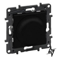 Світлорегулятор поворотний 300Вт всі навантаження NILOE STEP Legrand 863552 колір чорний фото