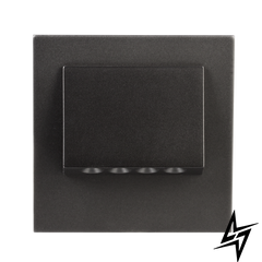 Настінний світильник Ledix Navi з рамкою 11-221-61 врізний Чорний 5900K LED LED11122161 фото наживо, фото в дизайні інтер'єру