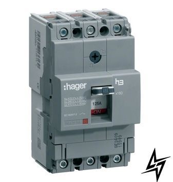 Эл.автомат x160, In=160А, 3п, 40kA HNA160H Hager фото