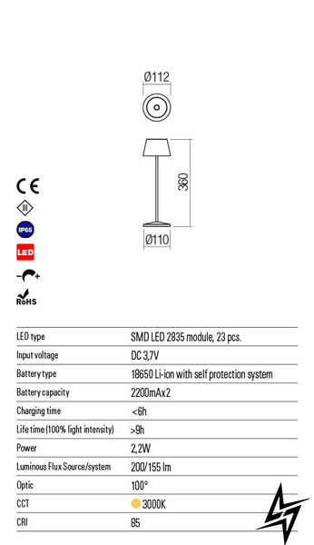 90138 Настольная лампа аккумуляторная Redo LA NUIT IP65 Mat Yellow 3000K Sensor + Dimmable ЛЕД  фото в живую, фото в дизайне интерьера