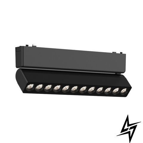 Поворотний трек-світильник акцентного освітлення Slim L230 12W 3000K 1100Lm 24&deg; 48V Чорний фото