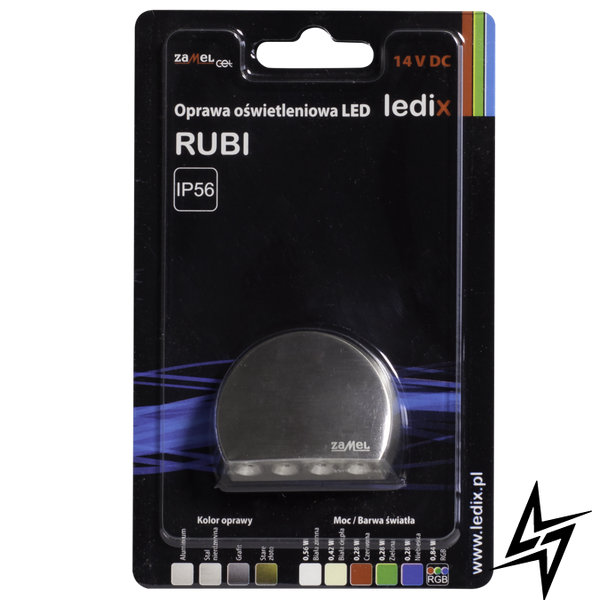 Настінний світильник Ledix Rubi без рамки 08-111-21 накладний Сталь 5900K 14V LED LED10811121 фото наживо, фото в дизайні інтер'єру