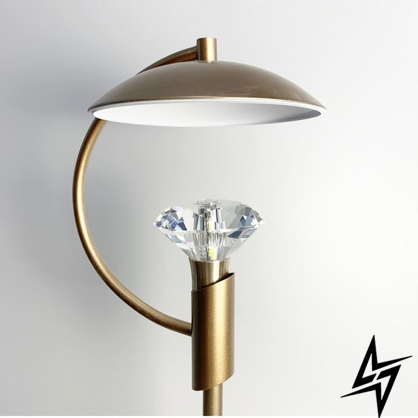 Настольная декоративная лампа с хрустальной лампочкой LE26174 18x47см Бронза 5005 фото в живую, фото в дизайне интерьера