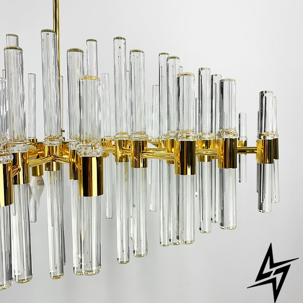 Люстра-репліка Alinar Crystal на 20 ламп (діаметр 100 см) LE41242 20xE14 100x75x100см Золото MJ 139/20 GD фото наживо, фото в дизайні інтер'єру