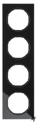 Четырехместная рамка R.3 10142216 (стекло/черная) Berker фото