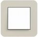 0211412 Рамка з білою підкладкою E3 Сірий / Білий 1-постова Gira фото 2/2