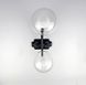 Дизайнерский настенный светильник с двойным плафоном LE25724 2xG9 35см Черный/Прозрачный ZL 1427 фото в дизайне интерьера, фото в живую 3/9