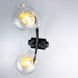 Дизайнерский настенный светильник с двойным плафоном LE25724 2xG9 35см Черный/Прозрачный ZL 1427 фото в дизайне интерьера, фото в живую 5/9