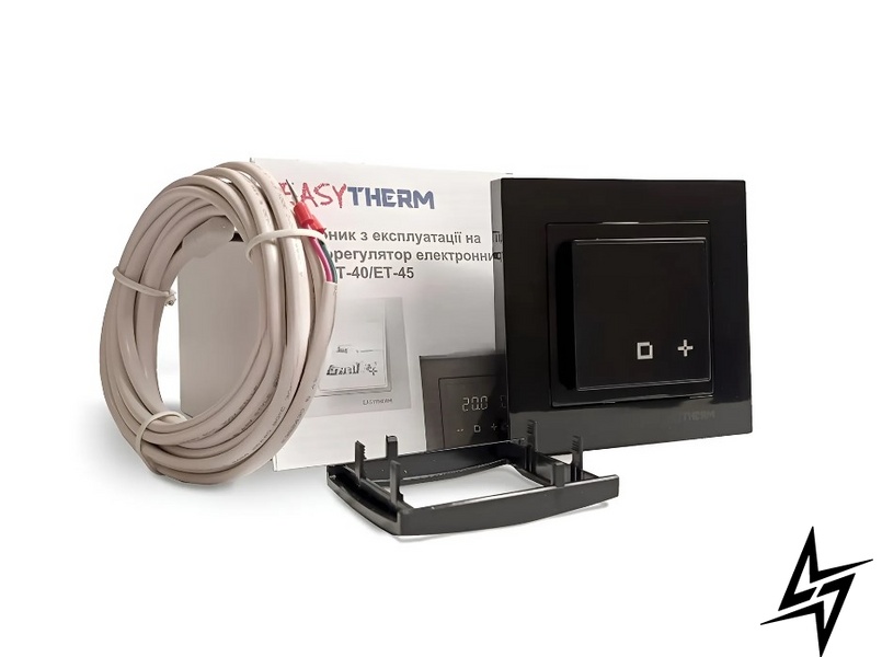 Регулятор теплої підлоги EasyTherm ET-45 з Wi-Fi чорний фото