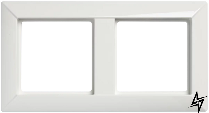 2-постова рамка JUNG EP482WW Eco Profi, біла глянцева фото