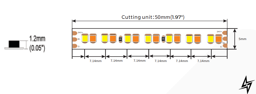 LED лента COLORS 280-2216-24V-IP20 8,4W 975Lm 2700+6000K 5м D6280-24V-5mm-SWW D6280-24V-5mm-SWW фото