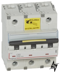 Автоматичний вимикач Legrand 409280 DX3 3P 80A C 16kA фото