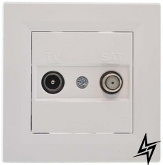 Розетка TV-SAT индивидуальная белая Schneider Electric Asfora EPH3400421 фото