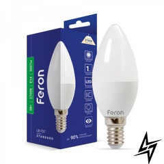 LED лампа Feron 25677 Standart E14 6W 2700K 3,7x10 см фото